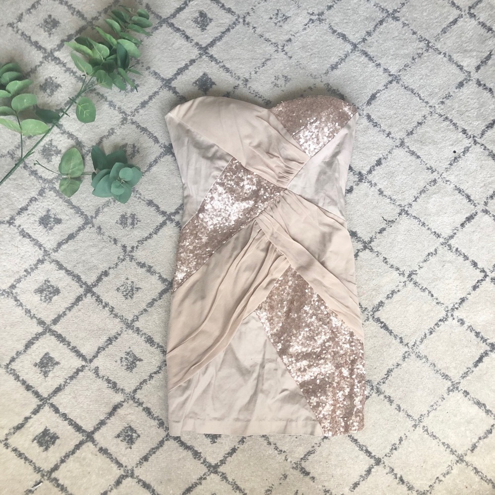 Sequin strapless dress